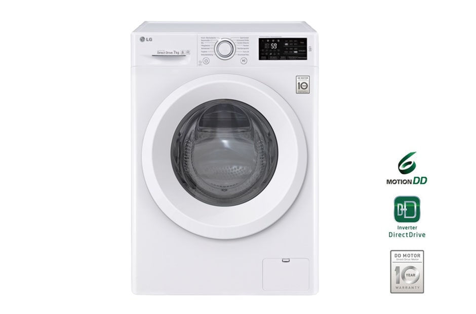 LG Waschmaschine mit 6 Motion, 7 kg Fassungsvermögen und Tag On NFC Funktion, F14WM7LN0