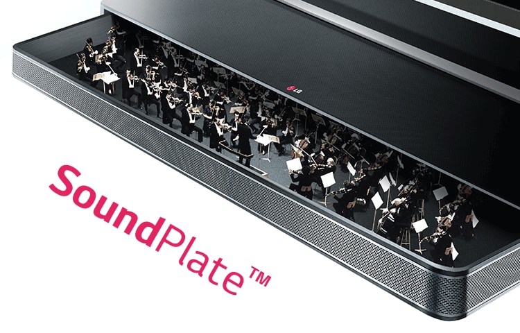 LG SoundPlate™ Système de son 4.1 avec caissons de basse Dual intégrés et design tout en finesse (seulement 35mm de haut), LAP340