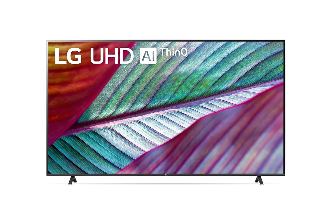 LG 86“ LG UHD TV | 86UR76006LC, Vue avant du téléviseur UHD de LG, 86UR76006LC
