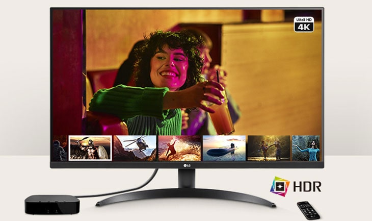 O monitor permite aos usuários desfrutar de conteúdos 4K e HDR.
