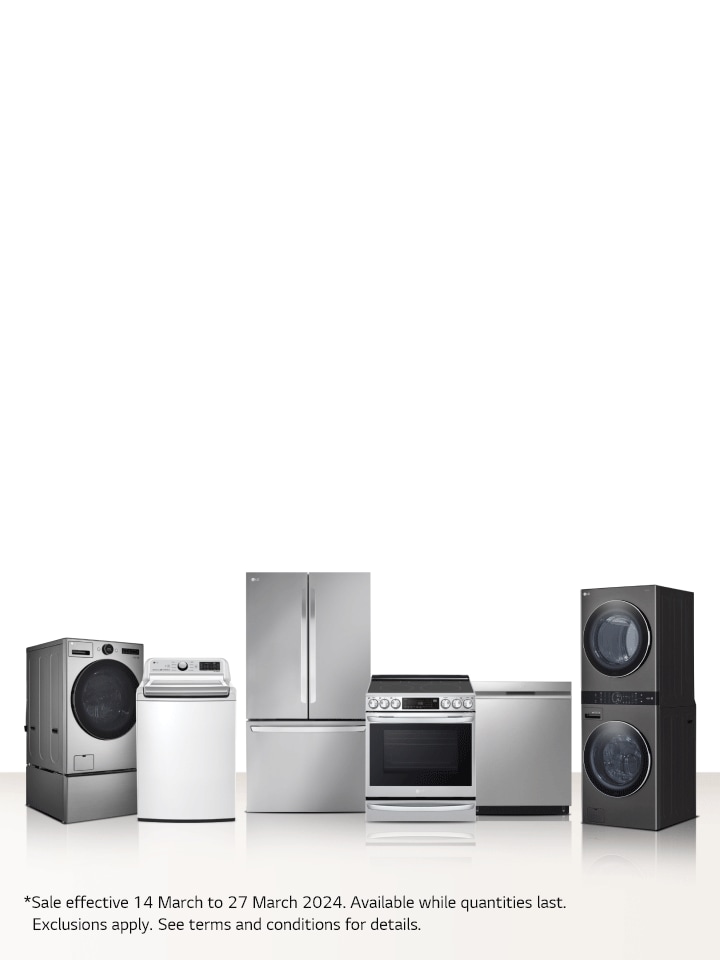 Great Savings on selected LG major Appliances