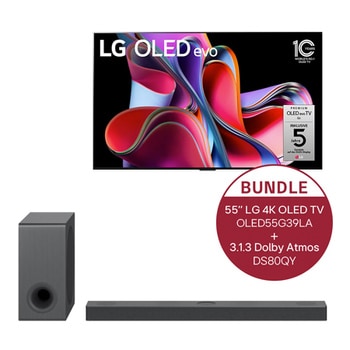 55'' LG 4K OLED evo TV G3 & 3.1.3 Dolby Atmos® Soundbar mit 480 Watt