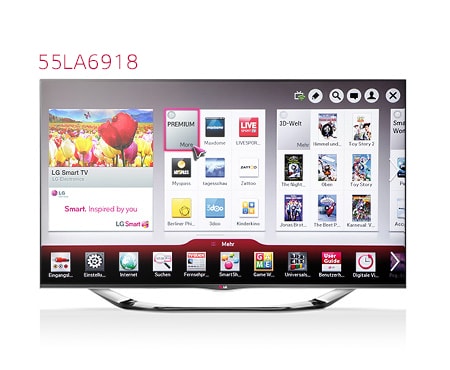 Der LG LA6918 Smart TV glänzt durch edles Design und technische Raffinessen.