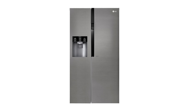 LG Frigorífico Americano, Clasificación F, capacidad 663l, sin instalación a toma de agua, Inox Grafito Antihuellas, GSL361ICEZ