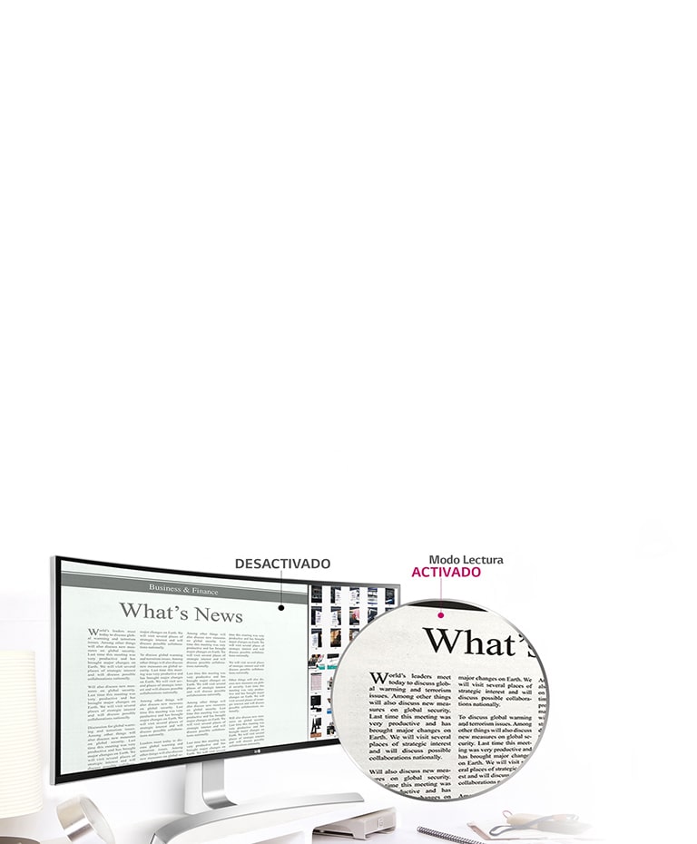 Capacidad profesional de color y confort visual con el Modo Lectura
