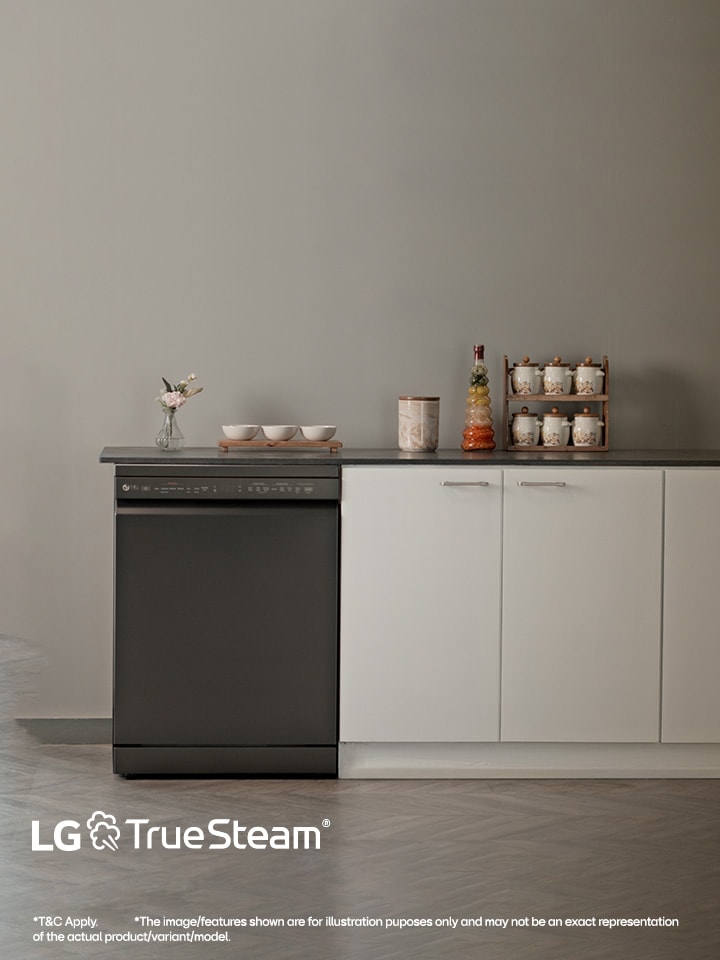Premium Matt Black Dishwasher with  TrueSteam Technology