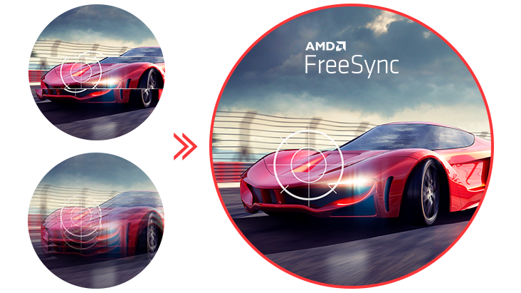 AMD FreeSync ofrece movimiento fluido y rápido.
