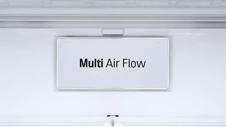 Imágenes de flujo de aire múltiple en un refrigerador