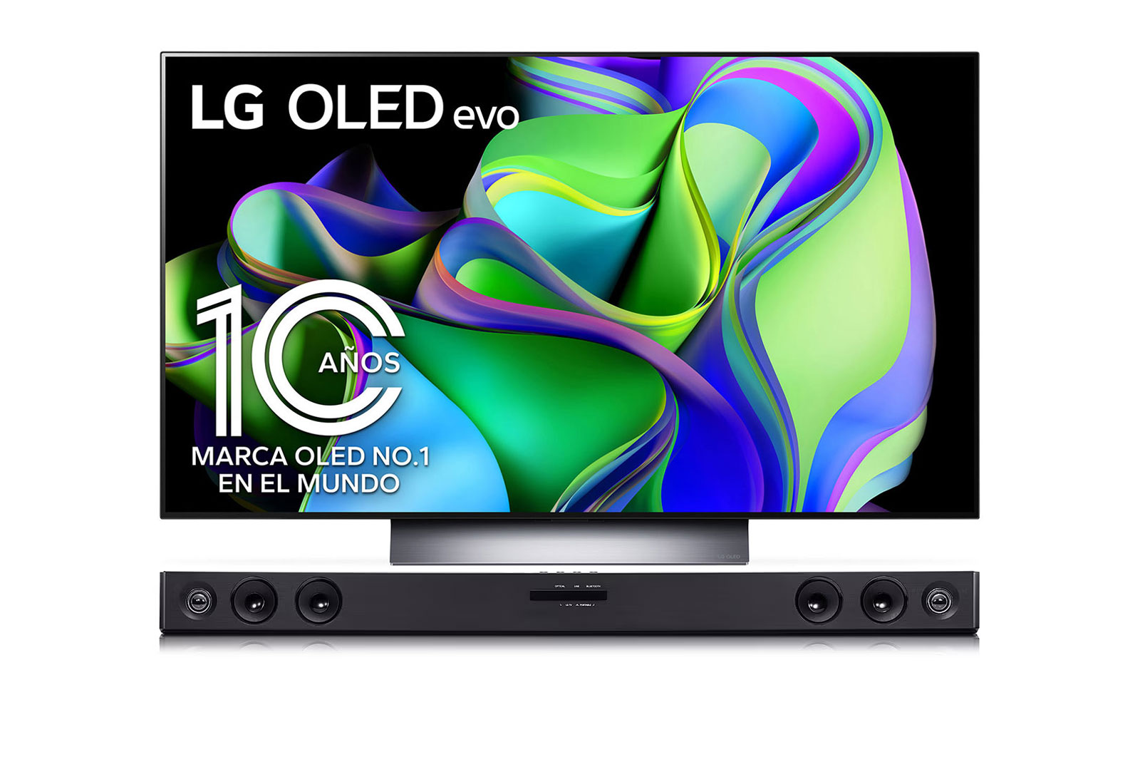LG Pantalla LG OLED evo 48 pulgadas C3 4K SMART TV con ThinQ AI + LG Sound Bar SK1D, OLED48C3PSA.SK1D