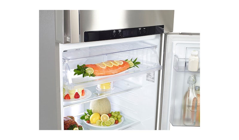 LG IEC Gross 426L PLATINUM SILVER TOP FREEZER WITH DOOR IN DOOR, GC-D432HLAM