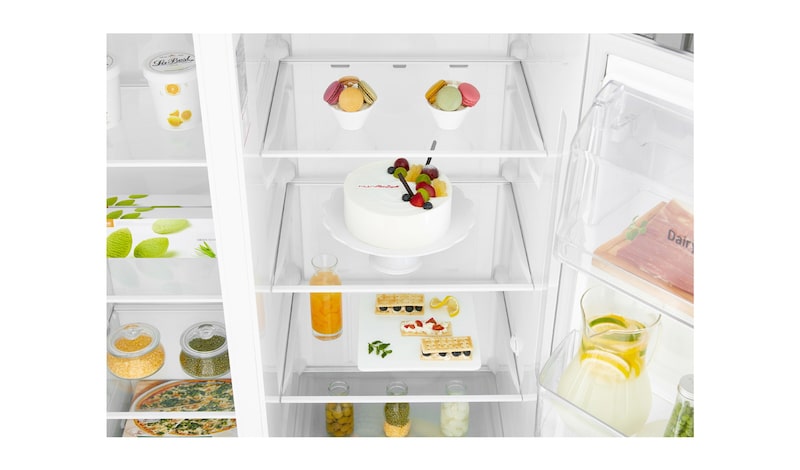 LG Frigorífico Americano LG GSL760PZXV, 625 litros, eficiência energética F, Shiny Steel, GSL760PZXV