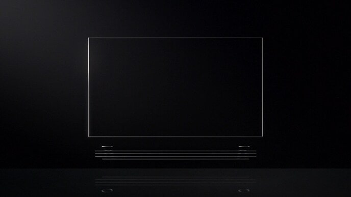 مخطط رفيع فضي اللون يشير إلى مظهر منتج LG SIGNATURE OLED TV W.