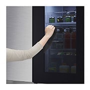 LG InstaView Door-in-Door | American Style Fridge Freezer | 655L | WiFi connected | Shiny Steel, GSQV90PZAE