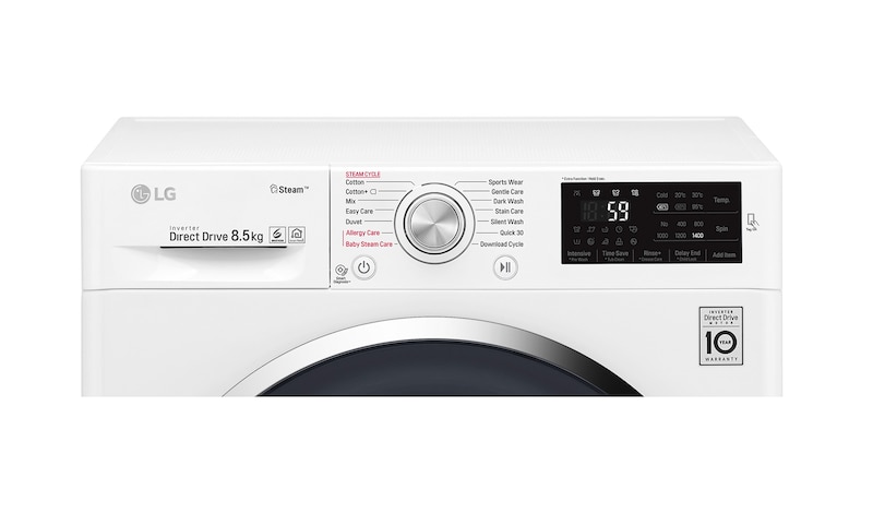 LG 8.5KG Washing Machine with Steam technology and Smart ThinQ™ connectivity, F4J6EY2W