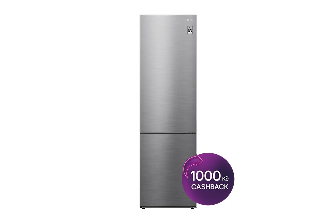 LG Kombinovaná chladnička LG | B | 384 l | Lineární kompresor | DoorCooling+™, front view, GBP62PZNBC