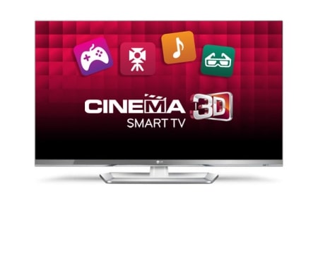 LG 42'' LED CINEMA 3D Smart TV, CINEMA SCREEN design, bílý rám, Full HD, MCI 400, Wi-Fi, 4 ks 3D brýlí a Magic Motion Remote Control součástí balení, 42LM669S