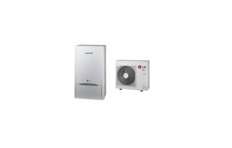 LG Luft/vand varmepumpe, 3-faset, 400V, vandtemperatur 15/60°C (min/maks), COP 4,3, Therma V Mono 10 kW