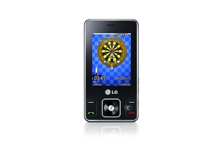 LG Mobiltelefon med 2,4'' LCD-skærm, 5-megapixel kamera, dedikeret kamerataster, LED Flash og Music Player, KC550