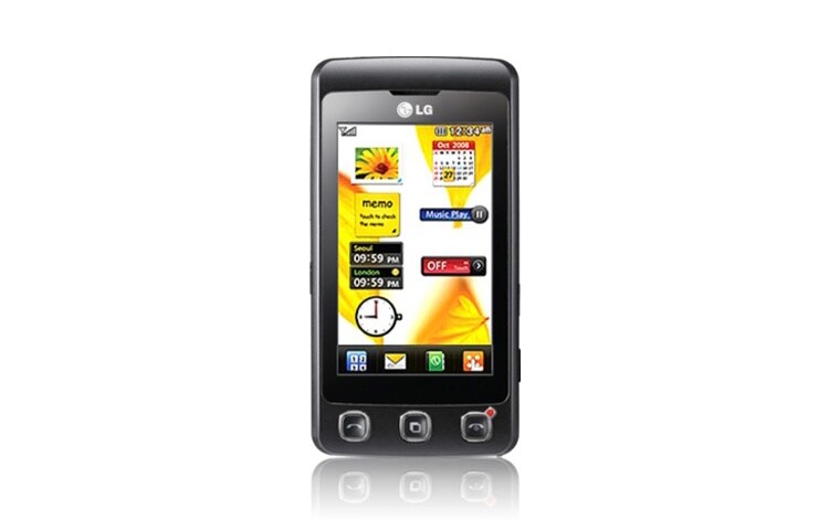 LG Mobiltelefon med 3” Full Touch Screen, pen, skriftgenkendelse og M-Toy-spil, KP500
