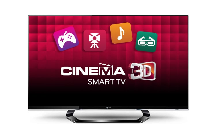 LG LED-tv millimetertynde rammer, Smart TV med Magic Motion-fjernbetjening og Cinema 3D., 32LM660T
