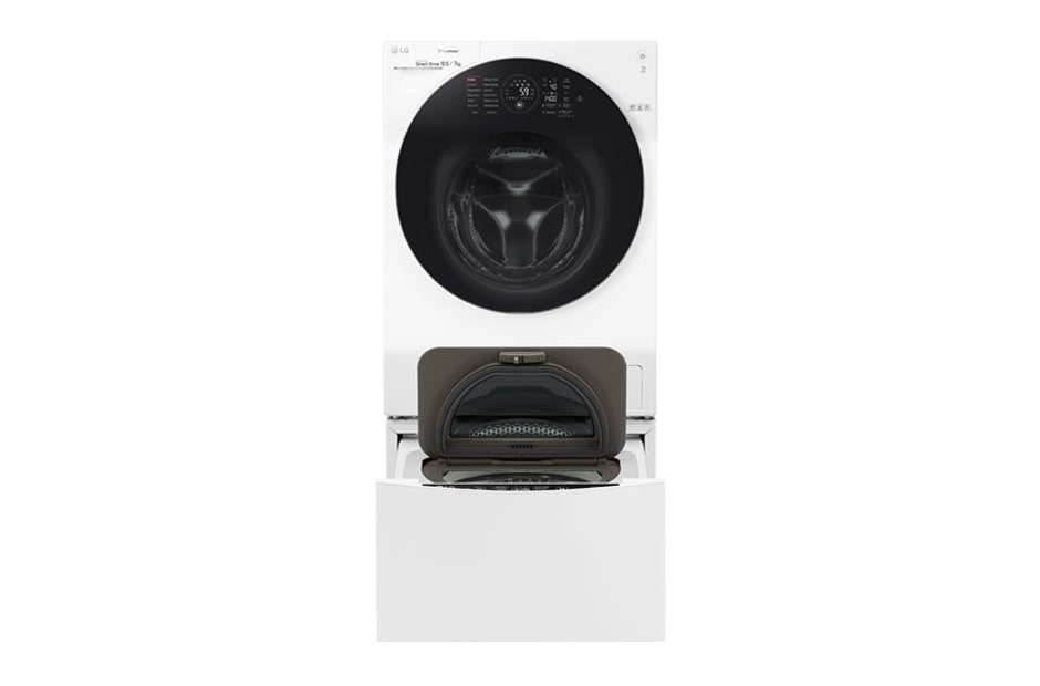 LG 1-10.5 kg / 1-7 kg LG TWINWash™ med True Steam™ & 6 Motion Direct Drive. Kombineret vask/tørring med Wi-Fi og Miniwash, FH4G1JCH2NW