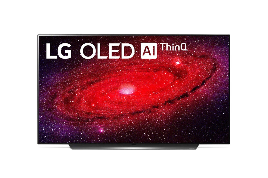 LG OLED TV 55'' CX Séries, Design écran cinéma 4K Cinéma HDR WebOS Smart ThinQ AI Pixel Dimming, LG OLED55CX6LA vue avant avec Inscreen, OLED55CX6LA