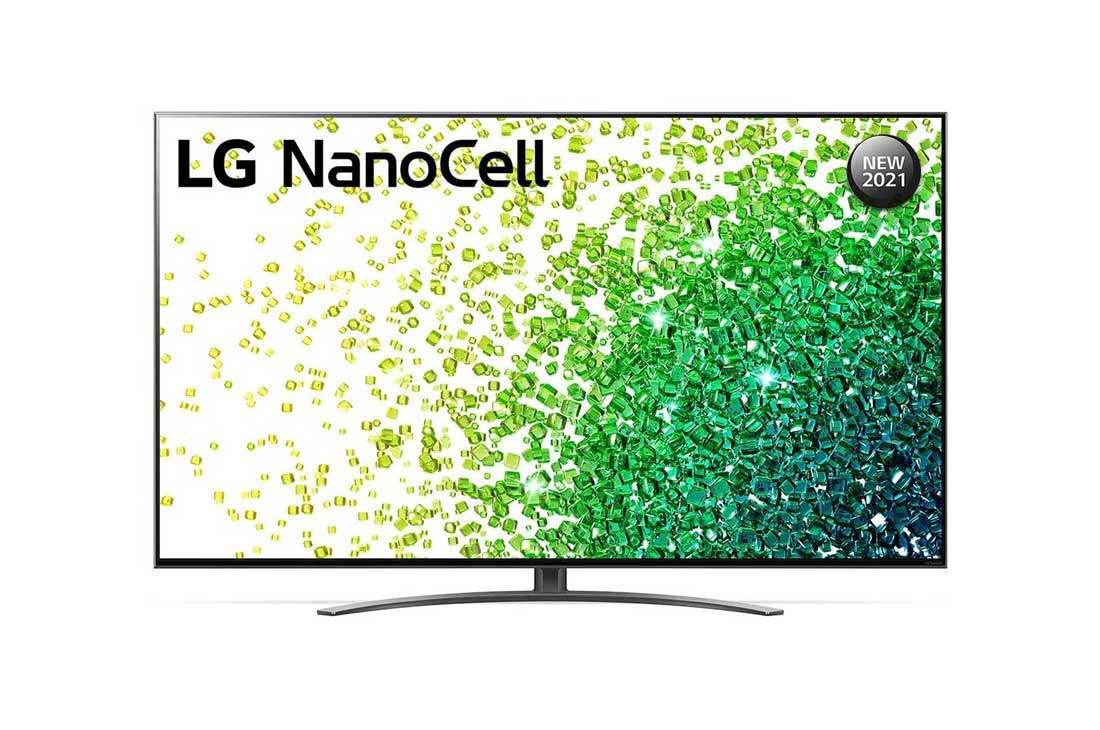 LG 65NANO866PA, Une vue avant du téléviseur LG NanoCell, 65NANO866PA