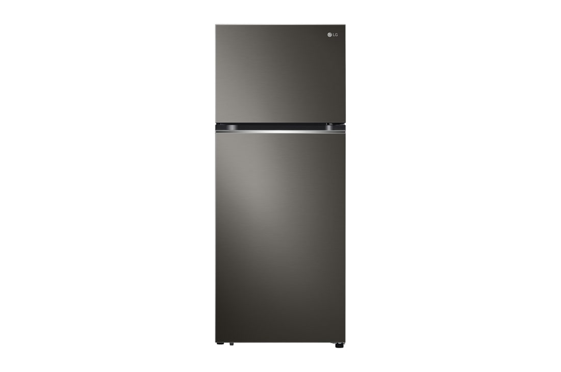 LG 395(L) | Top Freezer Refrigerator |Smart Inverter Compressor | LinearCooling™ | DoorCooling+™, front view, GL-B492PXGB