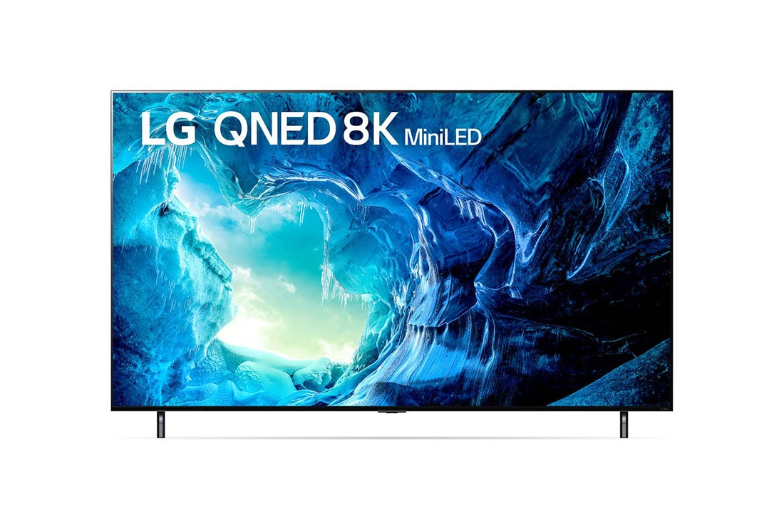 LG QNED | 65 Inch | QNED95 series| WebOS22 | Smart AI ThinQ |  Magic Remote | AI Picture Pro| HDR10 Pro | HLG| AI Picture Pro | AI Sound Pro, A front view of the LG QNED TV with infill image and product logo on, 65QNED956QA