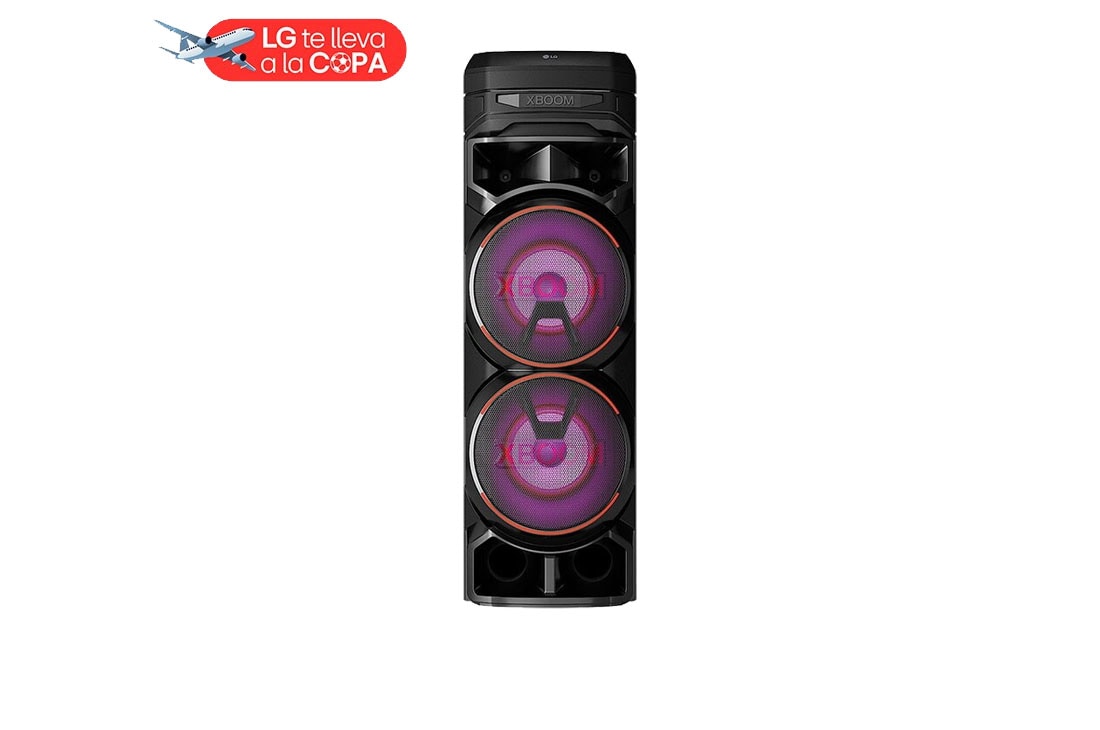 LG Torre de sonido LG XBOOM RNC9 | Doble Woofer | Potenciador de bajos | Karaoke Star | DJ App y DJ Pad | Super Bass Boost | Multi Bluetooth, vista frontal, RNC9