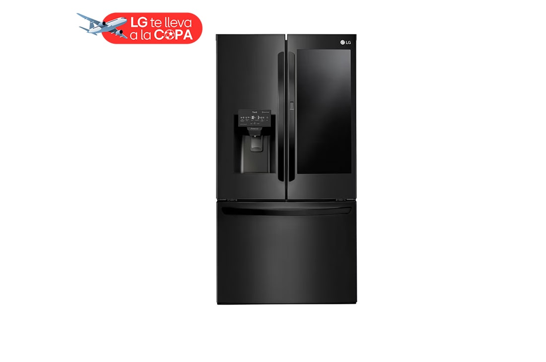 LG 837 Lts  / French Door, InstaView® Door-in-Door™ / Compresor linear inverter / Acero negro inoxidable / LG ThinQ™, Imagen Frontal de la Refrigeradora LG Instaview Door-in-Door LM78SXT, LM78SXT