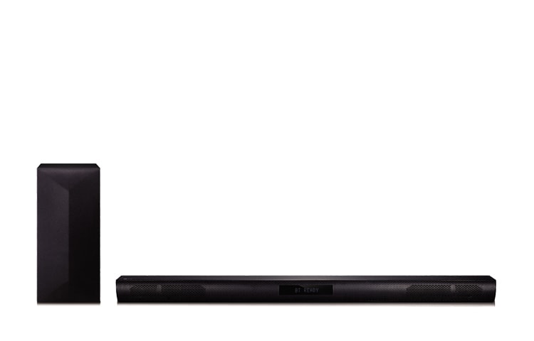 LG 2.1-kanaliline Sound Bar kodukinosüsteem, millel on 220W heliväljund ja juhtmevaba aktiivne basskõlar., LAS450H