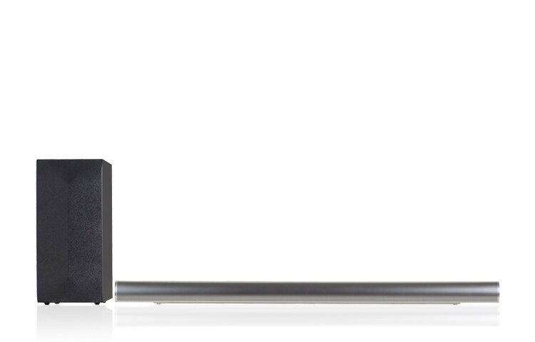 LG 4.1-kanaliline Sound Bar kodukinosüsteem, millel on 320W heliväljund ja juhtmevaba aktiivne basskõlar., LAS550H