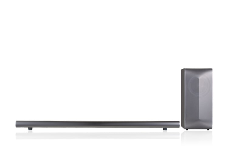 LG 4.1-kanaliline Sound Bar kodukinosüsteem, millel on 360W heliväljund ja juhtmevaba aktiivne basskõlar., LAS750M