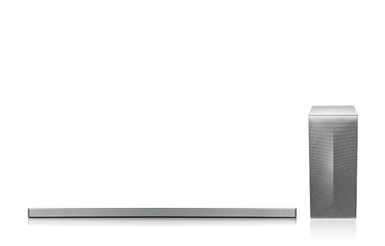 LG 4.1-kanaliline Sound Bar kodukinosüsteem, millel on 360W heliväljund ja juhtmevaba aktiivne basskõlar., LAS855M
