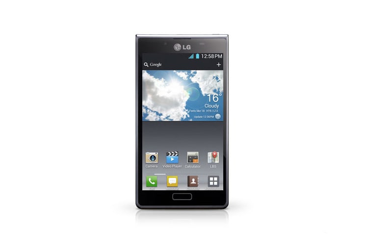 LG Optimus L7 Androidi nutitelefon 1 GHz protsessori, 4,3-tollise ekraani ja 5 MP kaameraga., P700
