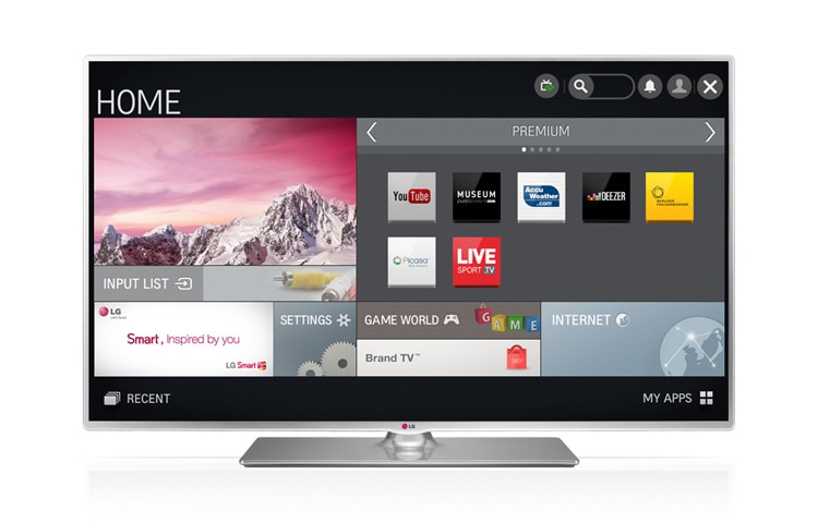 LG 32-tolline Smart TV LED-teler täiskõrglahutusega pildikvaliteedi ja nutika energiasäästufunktsiooniga., 32LB580V