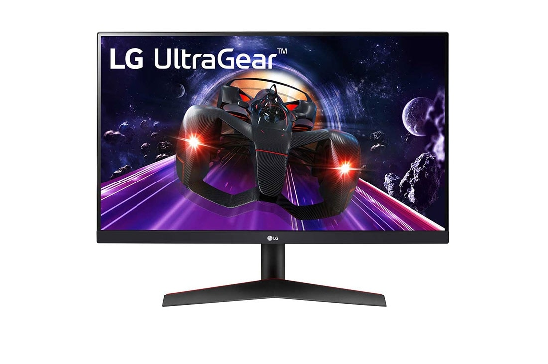 LG شاشة ألعاب UltraGear™ Full HD IPS بحجم 23.8 بوصة (GtG), منظر أمامي, 24GN60R-B
