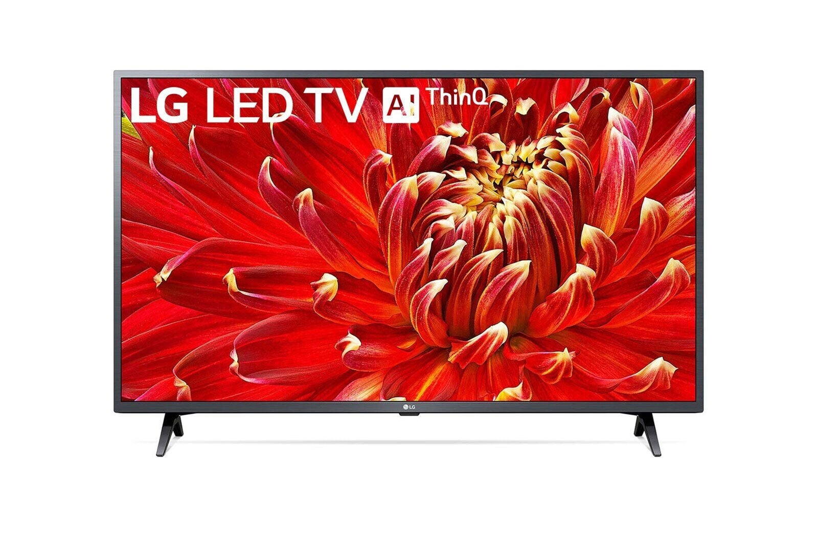 LG LED Smart TV 43 inch LM6370 Series Full HD HDR Smart LED TV, front view with infill image, 43LM6370PVA