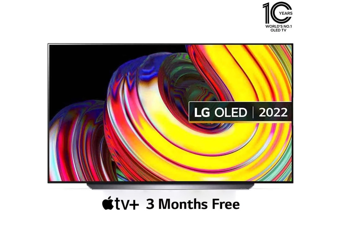 LG OLED TV 65 Inch CS Series, Cinema Screen Design 4K Cinema HDR WebOS Smart AI ThinQ Pixel Dimming, Front view , OLED65CS6LA