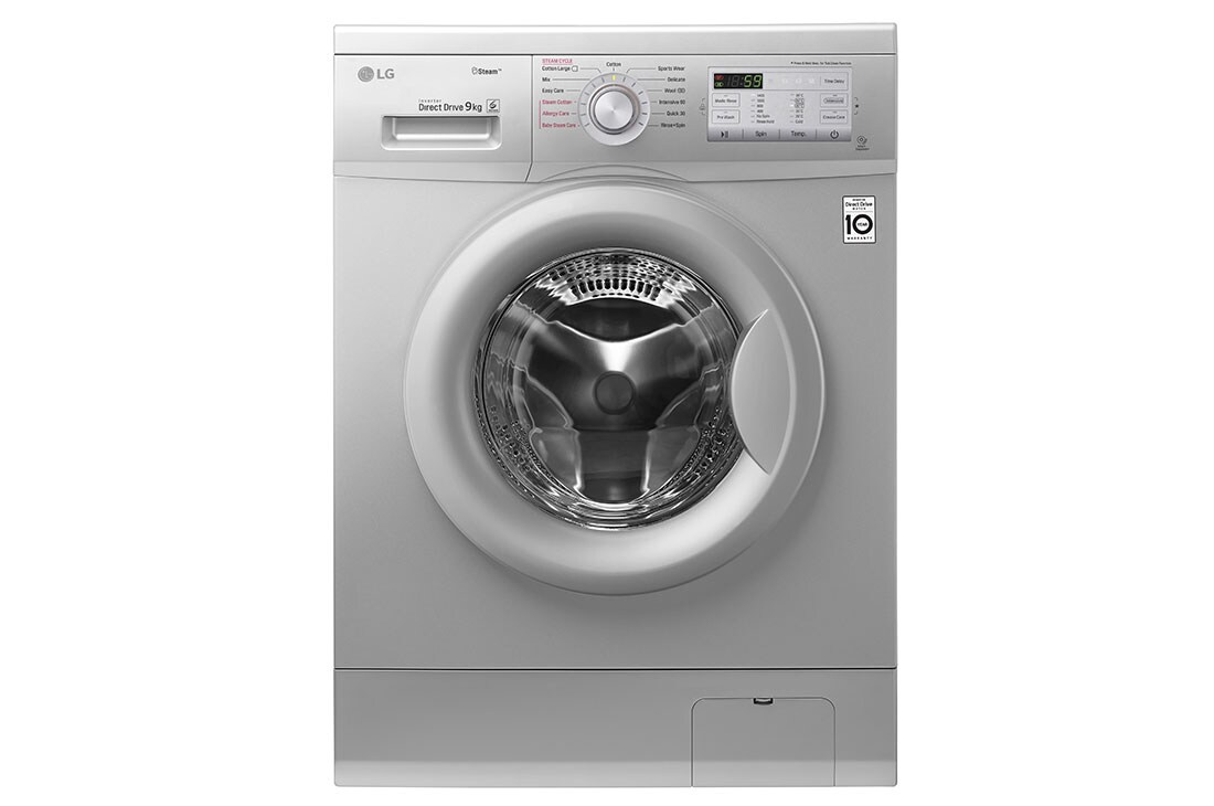 LG 9KG Steam Washing Machine Silver Knob, FH4G6VDY4