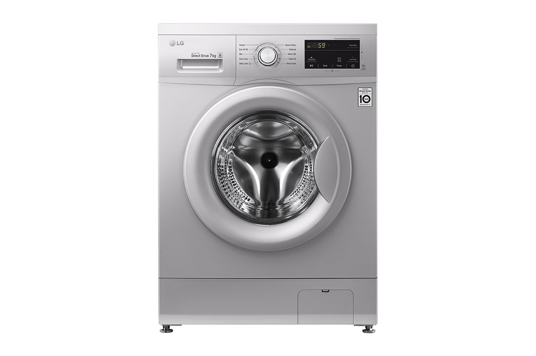 LG 7 Kg Washing Machine  , Direct Drive Motor , 6 Motion, Touch Panel, front view, FH2J3QDNG5