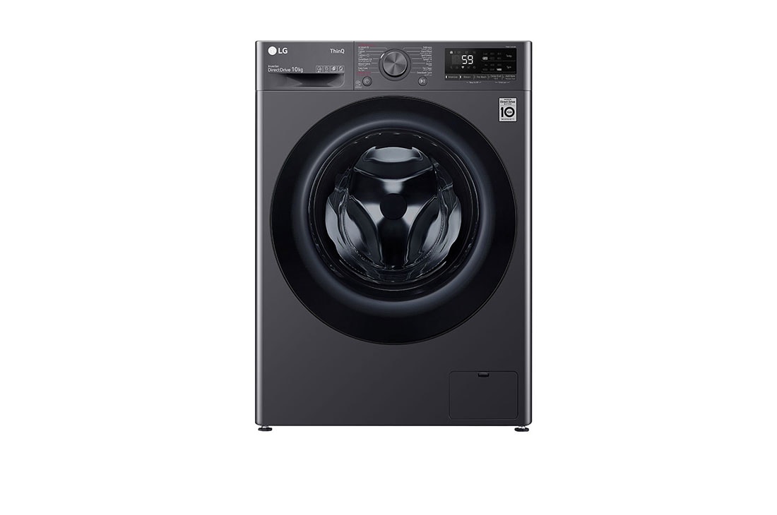LG 10KG Vivace Washing Machine, With AI Wash, AIDD technology, front view, F4Y5RYGYJV