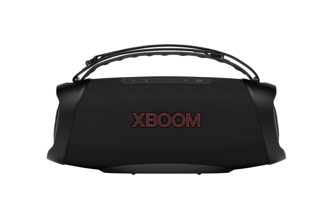 LG Altavoz Bluetooth XBOOM Go XG8T. Bajos potentes, resistencia al agua y polvo IP67 y hasta 15 horas de batería para que nada te pare. , Front 30 degree view, XG8T