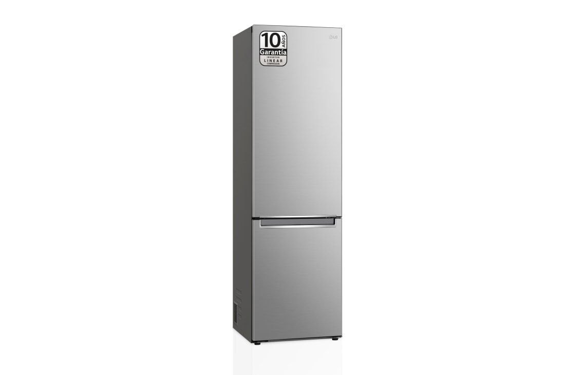 LG Frigorífico Combi Door Cooling+, 2m, Clasificación B, capacidad de 419l, Inox Antihuellas, Serie P500, GBP52PYNBN vista ladeada, GBP52PYNBN