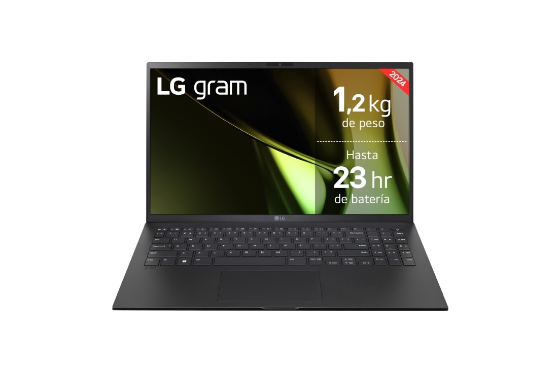 LG gram 15Z90S Windows 11 Home/ Intel  Core  Ultra 7/ 32GB/ 1TB SSD / 1,2Kg/ 23h, 15Z90S-G.AD78B vista frontal, 15Z90S-G.AD78B