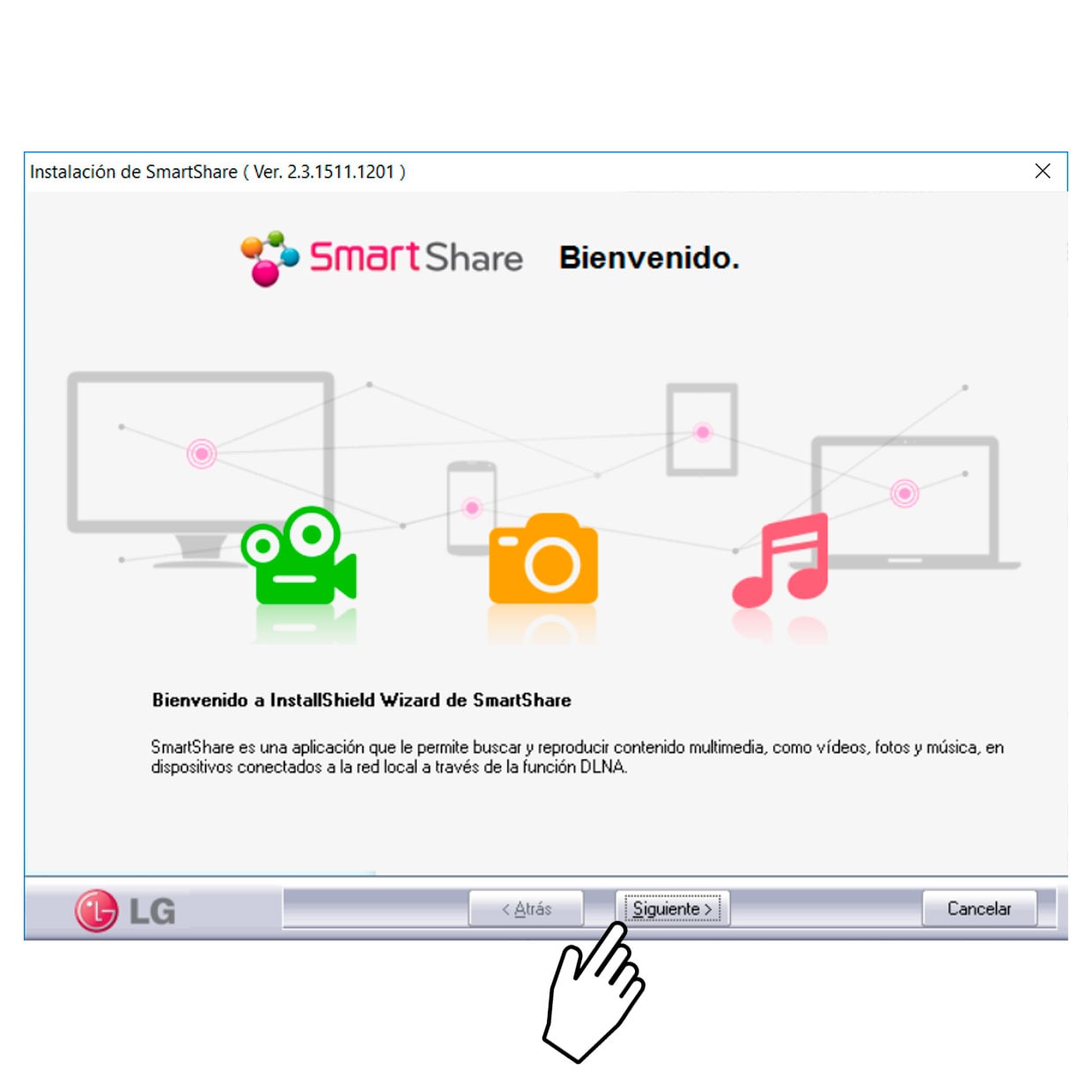 LG SmartShare de LG Instalacion