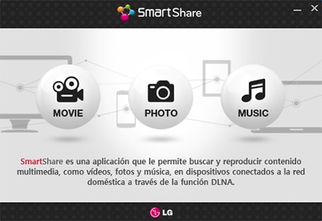 SmartShare compartir contenido desde PC con smartShare LG