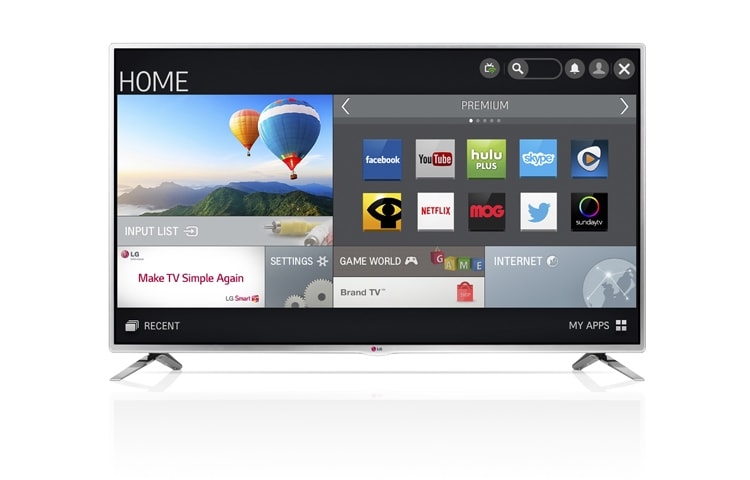 LG LED plus TV. DLNA. Tumman titaanin värinen kääntyvä jalusta., 50LB610V