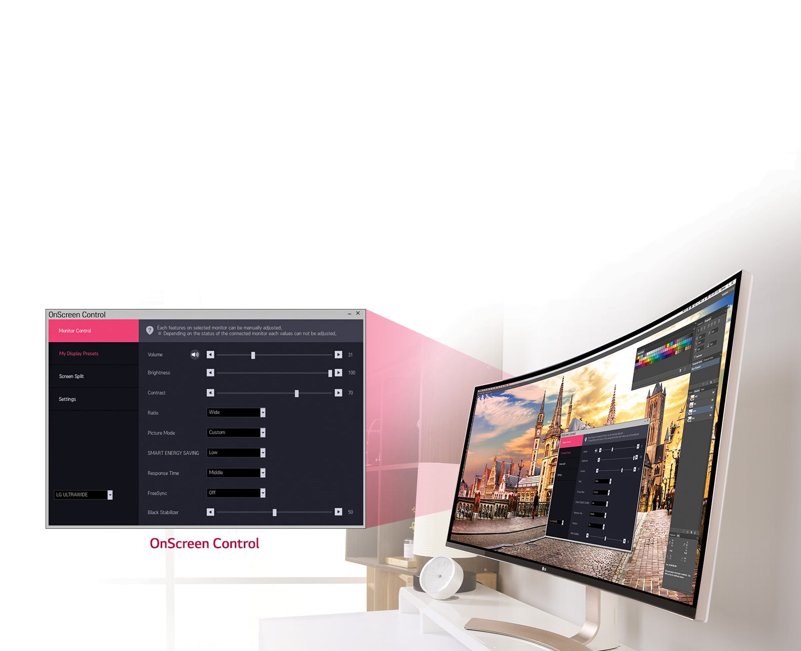 Εύκολο περιβάλλον χρήσης με OnScreen Control